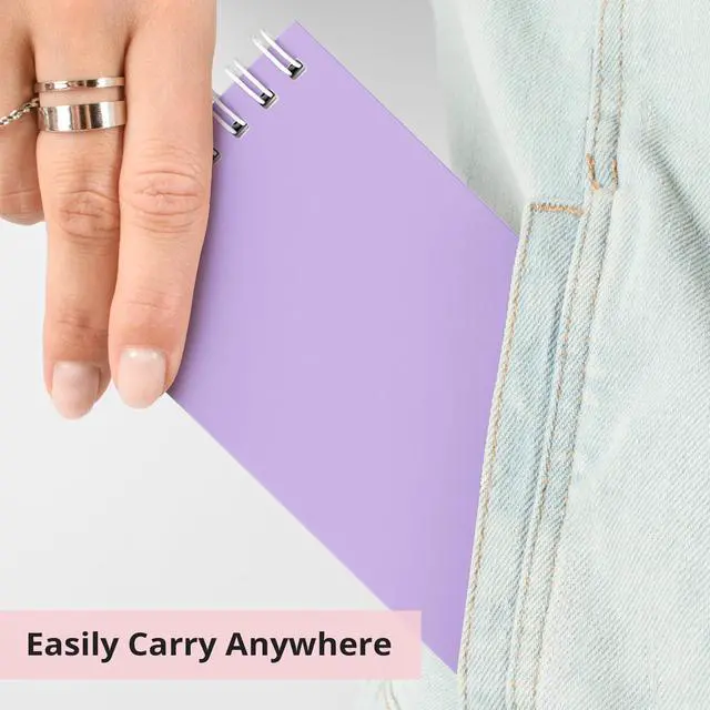 Alt view image 3 of 7 - Taja Set of 8 Mini Pocket Notebook Top Spiral Nursing Notepads | Soft Harmony 3" x 5",Mini Little Spiral Notebook, Nursing Notepad, Perfect for Work, School, Office, Travel