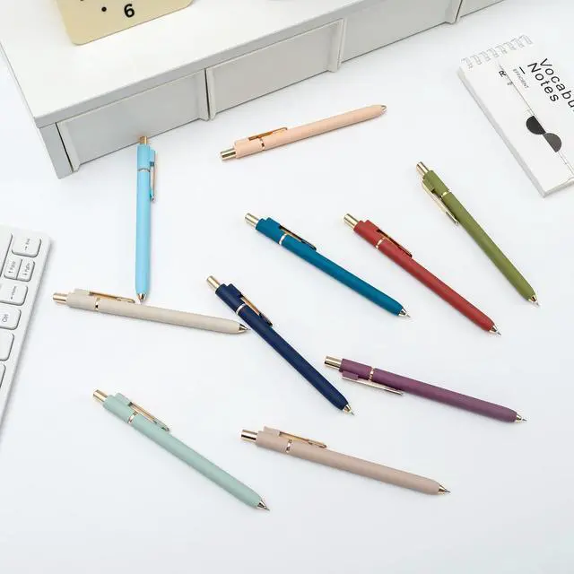 Alt view image 7 of 7 - Aisibeiger 0.5mm Gel Pens Black Ink, Mixed 10-count | Gel Retractable Cute Pen for Smooth Writing School Office Supplies