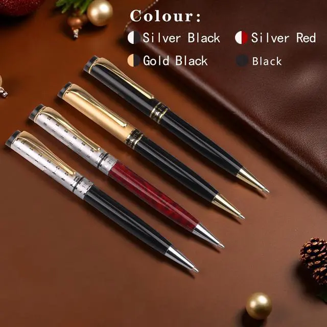 Alt view image 6 of 6 - Shiduode Luxury Ballpoint Pens, Retractable Metal Pen with 7 Refills (Black, Blue, Red) for Smooth Writing - Executive Office Desk Accessories, Ideal Gifts for Professionals, Teachers,Nurses