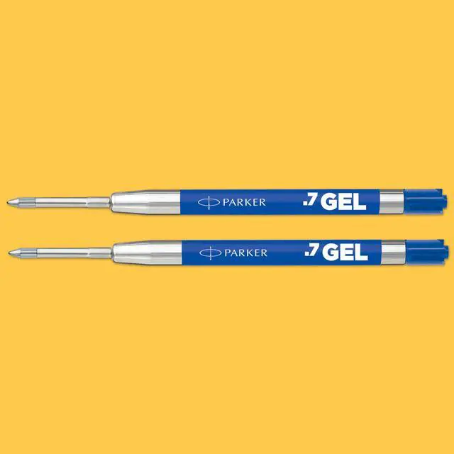 Alt view image 2 of 7 - Parker Jotter Originals Gel Pen Refills | Smooth Blue Gel Ink Refills | Medium Tip (0.7mm) | 2 Count