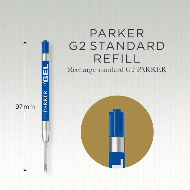 Alt view image 4 of 7 - Parker Jotter Originals Gel Pen Refills | Smooth Blue Gel Ink Refills | Medium Tip (0.7mm) | 2 Count