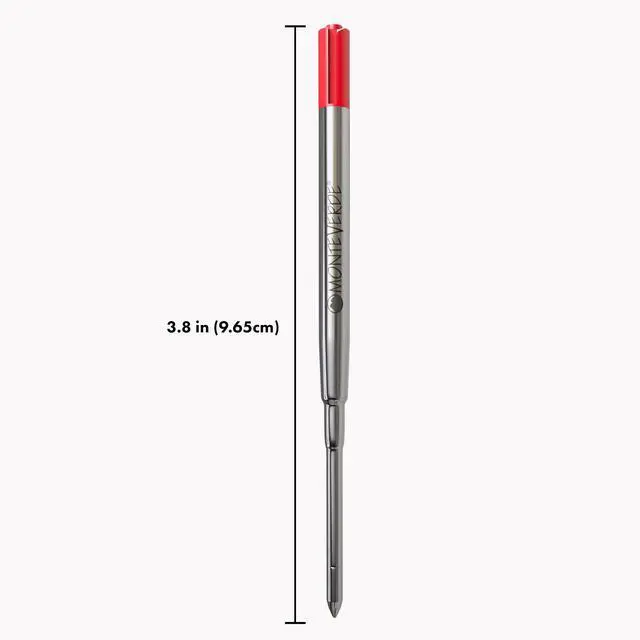Alt view image 2 of 6 - Monteverde Parker Style Ballpoint Refill, Medium, Red, 2 Pack | Smooth, reliable ballpoint refill made for everyday writing, forms, notes, signatures, and work use.
