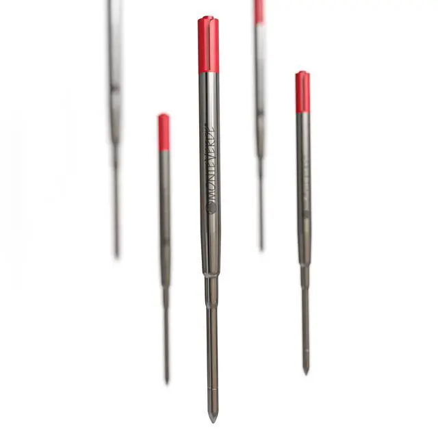 Alt view image 6 of 6 - Monteverde Parker Style Ballpoint Refill, Medium, Red, 2 Pack | Smooth, reliable ballpoint refill made for everyday writing, forms, notes, signatures, and work use.
