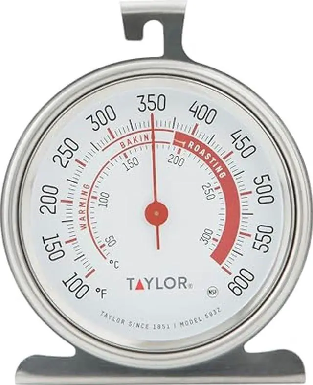 Main image of Taylor Precision Products Large Dial Thermometer, Silver