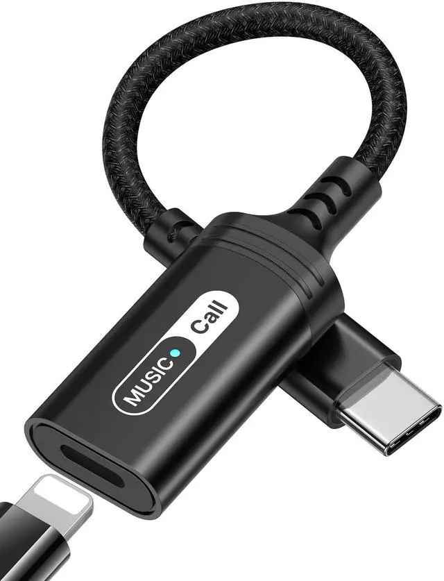 Main image of iMangoo USB-C Audio Adapter for iPhone/iPad 11 Lightning Headphone Black | Type C Male to Female for MFi Certified Earphones Converter for iPad 10 Air Mini for iPhone 17 17e 16 16e 15 Converter Dongle