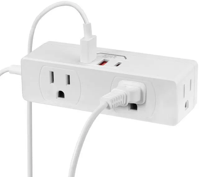 Main image of Surge Protector Outlet Extender, 4AC Multi Plug Wall Outlet with 3USB Ports | Multiple Plugs in One Outlet, 3-Sided Power Strip with 2 USB A 1 USB C Charging Port for Home, Office, Travel
