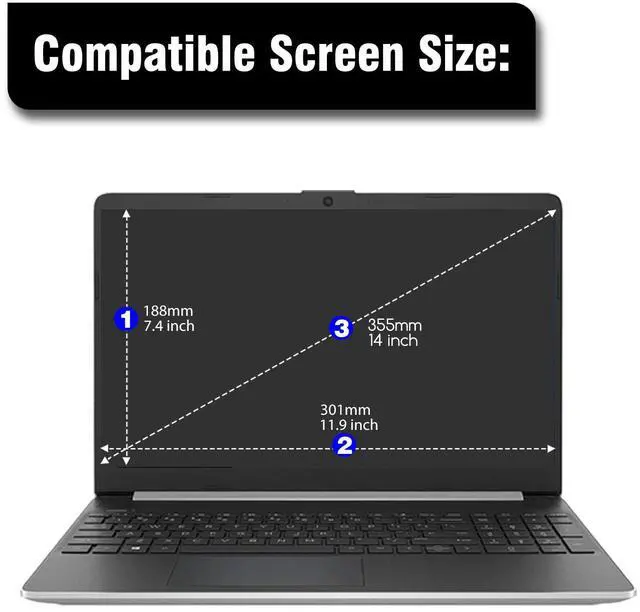 Alt view image 2 of 7 - KEANBOLL 3 PCS 14" Laptop Screen Protector Anti Glare Matte Filter for 14-inch 16:10 Aspect Ratio Screen HP/Dell/Lenovo/Asus/Acer/Samsung/Sony/MSI/LG/Razer Blade 14 inch Laptop