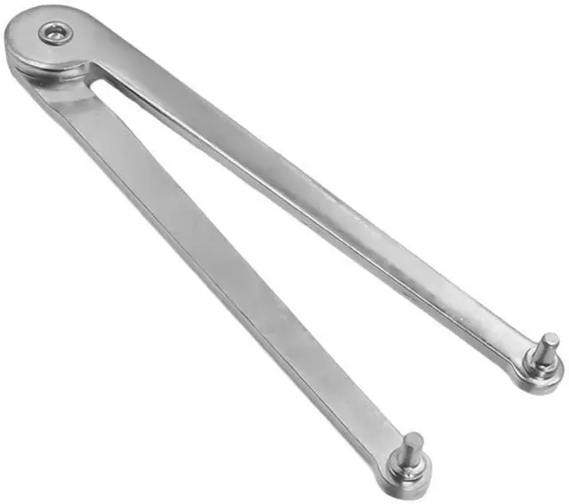 Main image of Sankoly Universal Adjustable Angle Grinder Wrench Pin Spanner Locknut Wrench for Backing Pads on Angle Grinder and Round Nuts with Drilled Holes