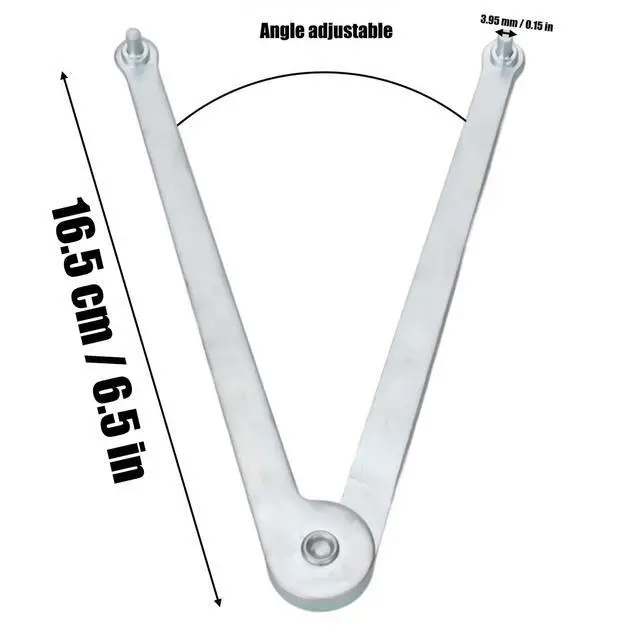 Alt view image 6 of 6 - Sankoly Universal Adjustable Angle Grinder Wrench Pin Spanner Locknut Wrench for Backing Pads on Angle Grinder and Round Nuts with Drilled Holes