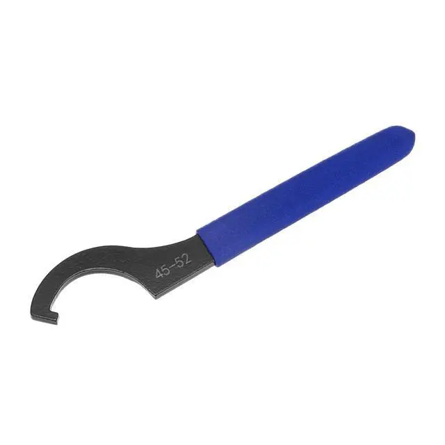 Alt view image 3 of 6 - HARFINGTON C Hook Spanner Wrench 45-52 Nut Shock Wrench Steel Chuck Nut with Blue Non-slip Handle for Lathe Clamping