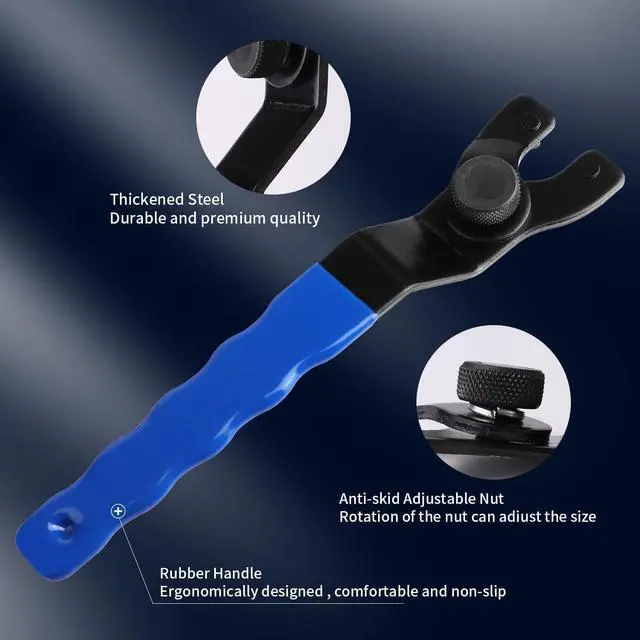 Alt view image 5 of 6 - Golden Pearl Pin Spanner,Spanner Wrench for Grinder,Adjustable Pin Wrench for Angle Grinder Machine(Blue)