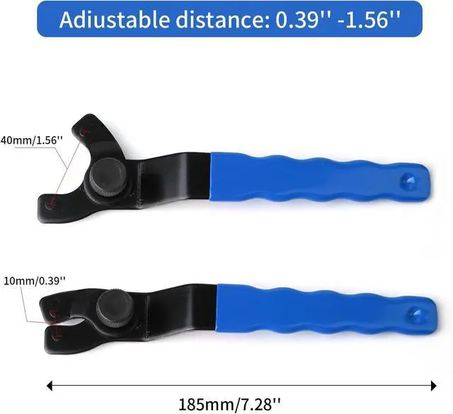 Alt view image 2 of 6 - Golden Pearl Pin Spanner,Spanner Wrench for Grinder,Adjustable Pin Wrench for Angle Grinder Machine(Blue)