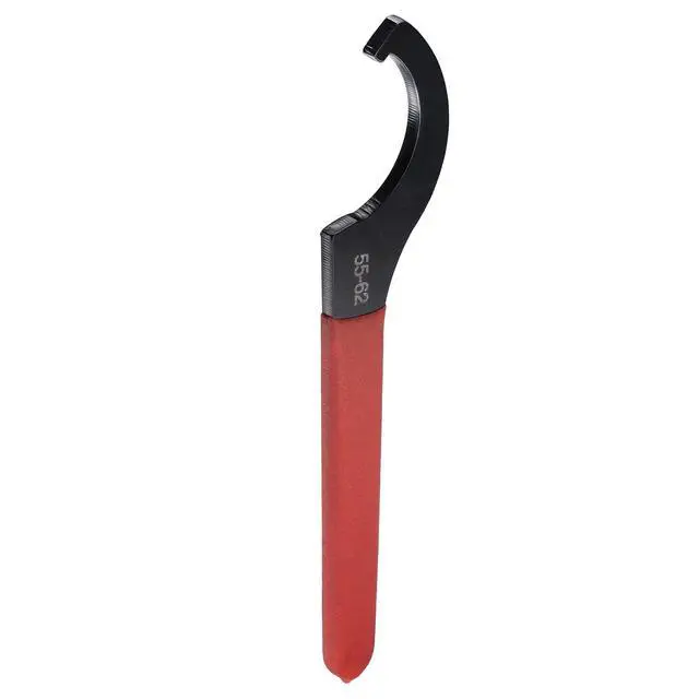 Alt view image 4 of 4 - uxcell C Hook Spanner Wrench Collet Chuck for 55-62mm Round Nut, with Red Non-slip Handle