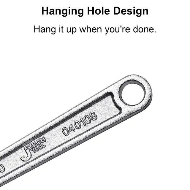 Alt view image 6 of 7 - Jetech 8-Inch Adjustable Wrench - Professional Spanner Cr-V Steel Shifter Spanner with Metric Scale Wide Caliber Opening, for Home, Garage, Workshop and DIY