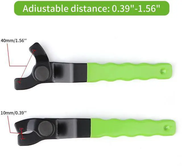 Alt view image 2 of 7 - KINMINGZHU Adjustable Pin Wrench for Angle Grinder Machine,Grinder Spanner Wrench (Green)