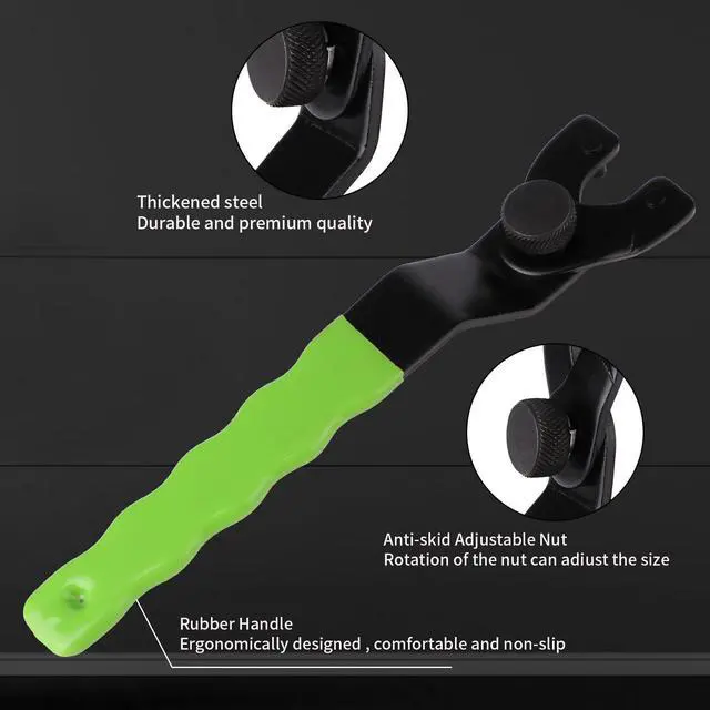 Alt view image 4 of 7 - KINMINGZHU Adjustable Pin Wrench for Angle Grinder Machine,Grinder Spanner Wrench (Green)