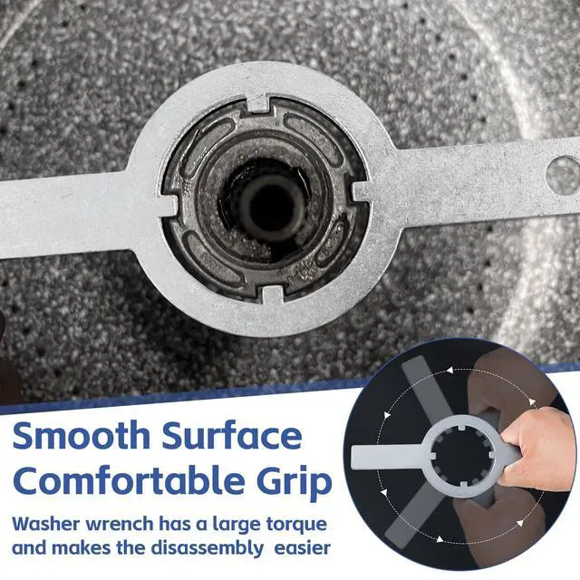 Alt view image 6 of 6 - Ulreon 21366 Spanner Wrench for Whirlpool/Kenmore Washer, Washer Tub Wrench | Washing Machine Spanner Wrench, Steel Tub Nut WrenchTool for Washer Machine Repair & Maintenance Tool