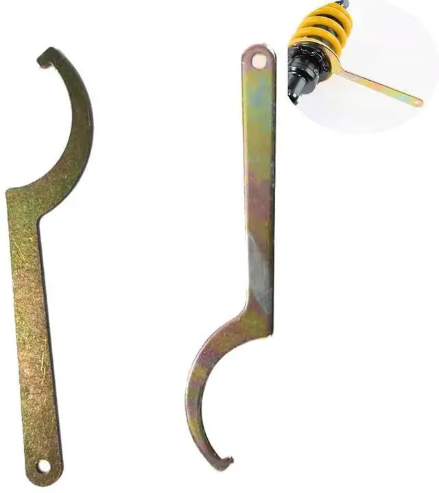 Main image of 2 Pack Coilover Wrench Spanner Set C-Shape Hook Wrenches Tool for 42mm-62mm Nut Motorcycle Dirt Bike Coil Over Suspension System Shock Absorber Adjustment
