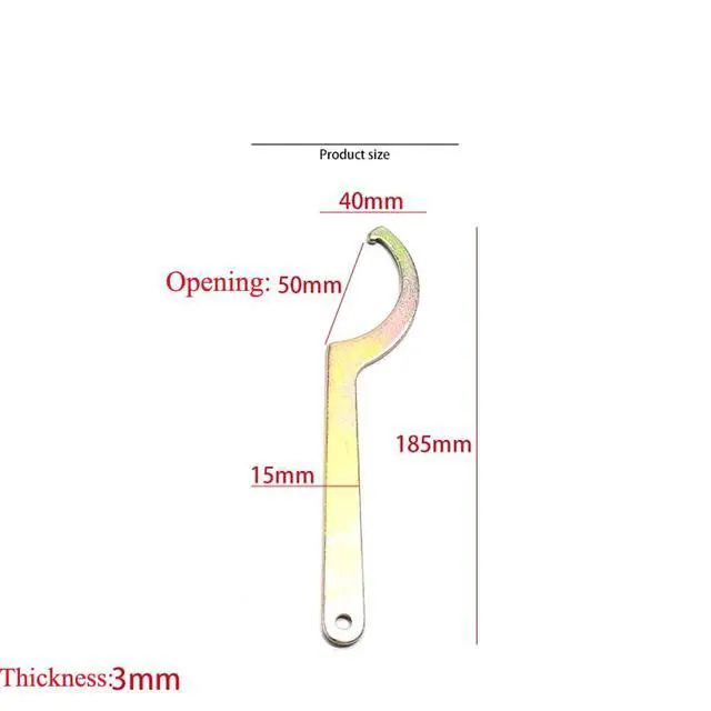 Alt view image 2 of 7 - 2 Pack Coilover Wrench Spanner Set C-Shape Hook Wrenches Tool for 42mm-62mm Nut Motorcycle Dirt Bike Coil Over Suspension System Shock Absorber Adjustment