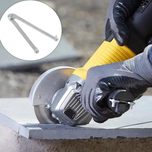 Alt view image 4 of 5 - Cwouna Angle Grinder Wrench, Universal Adjustable Pin Spanner, Locknut Wrench for Backing Pads on Angle Grinder and Round Nuts with Drilled Holes, Silver