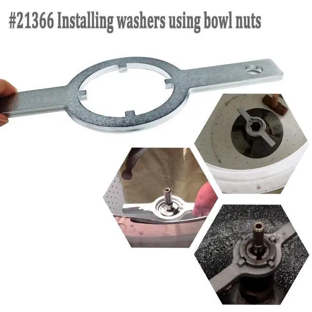 Alt view image 3 of 5 - IGIUA 21366 Spanner Wrench for Kenmore/Whirlpool Washer HD Tub Nut | TB123A Compatible washing machine spanner wrench and washer wrench (1 pack)