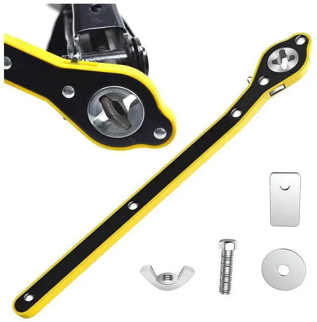 Main image of GLSOWEE Car Jack Ratchet Wrench, Universal 360 Swivel Lug Jack with Long Handle, Auto Labor-Saving Scissor Wrench for Small Car SUV