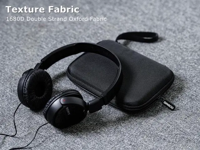 Alt view image 4 of 7 - Ginsco Compact Protect Case Compatible with Sony ZX Series Wired On-Ear Headphones, MDR-ZX110 / MDR-ZX110AP / MDRZX110NC / MDR-ZX310AP, Hard Shell Travel Carrying Headphone Case (Black-S)