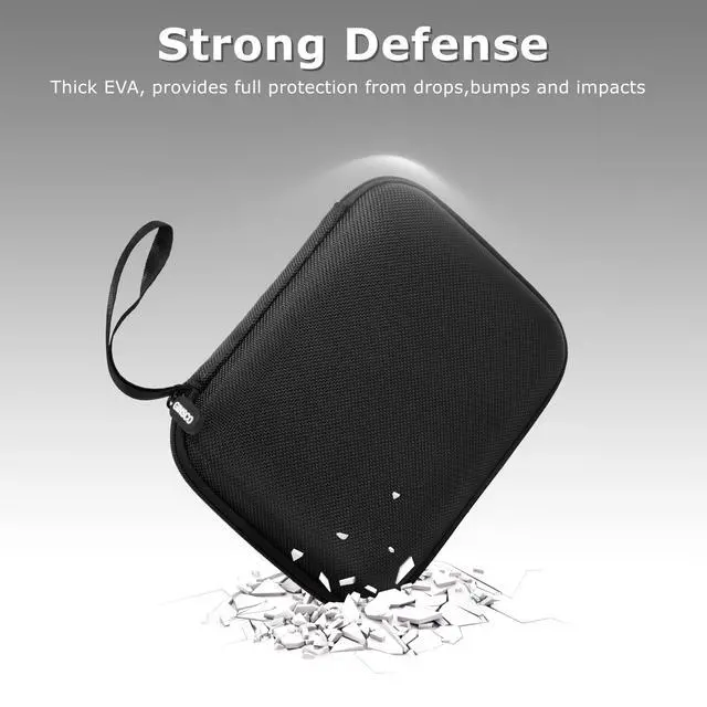 Alt view image 6 of 7 - Ginsco Compact Protect Case Compatible with Sony ZX Series Wired On-Ear Headphones, MDR-ZX110 / MDR-ZX110AP / MDRZX110NC / MDR-ZX310AP, Hard Shell Travel Carrying Headphone Case (Black-S)