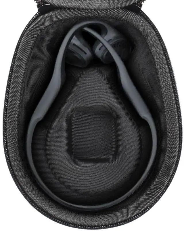 Alt view image 4 of 6 - Wyngee Hard Case Compatible with AfterShokz Trekz Air/Aeropex/Titanium Mini Open Ear Wireless Bone Conduction Headphones AS650 / AS800, EVA Storage Pouch for Charging Cable, Gray
