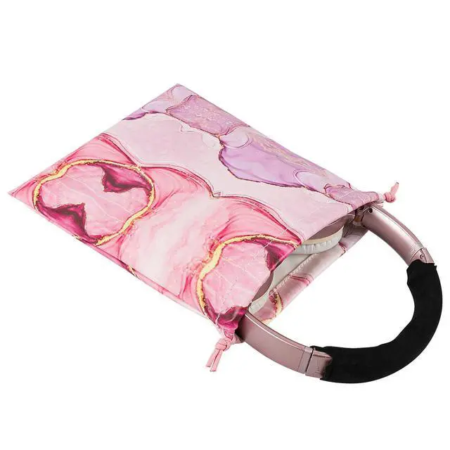 Alt view image 4 of 6 - Geekria NOVA Headphones Pouch Compatible with Bose QC Ultra, JBL Tour One M3, AKG Y500, Headset Carrying Bag, Soft Travel Pouch for Over-Ear Headphones(Pink Marble PU)