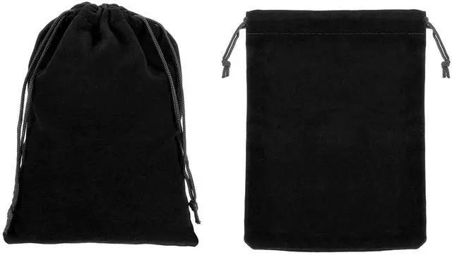 Main image of PATIKIL Headphone Bag, 2 Pcs 7.87x5.91 Inch Travel Headset Carrying Storage Pouch Soft Drawstring for Over-Ear Headphones Gaming Headset, Black