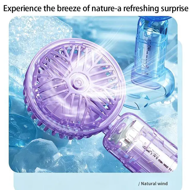Alt view image 4 of 7 - Handheld Portable Fan Mini Travel Fan with Phone holder Design | 1500mAh Rechargeable Battery, 3 Speed Wind, Mini Travel Fan with Backup Power, Desktop and Phone holder Design Gifts