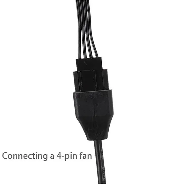 Alt view image 3 of 6 - JAGTRADE Motherboard Fan Cable 30cm/50cm/100cm Computer Cooling Fan PWM Temperature Control 4Pin Extension Cable Case Fan Power Extension Cable