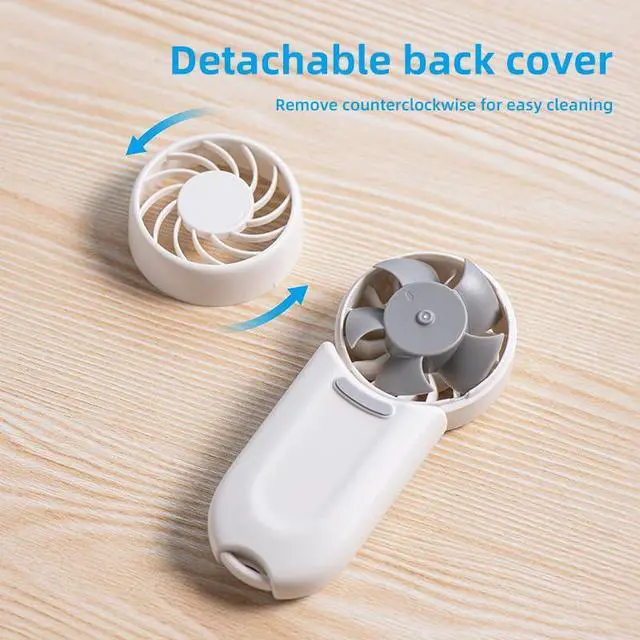 Alt view image 5 of 7 - Acotobow Handheld Mini Fan Rechargeable, 5 Speed Portable Cooling Fan with HD Digital Display, TypeC Battery Powered, 82g Lightweight & Adjustable Stand for Travel Desk Outdoor