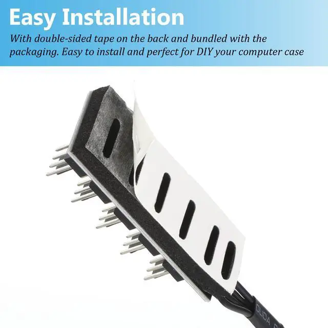 Alt view image 3 of 7 - 2 Pack PWM Fan Hub, PC Fan Hhub 4 Pin 1 to 5 Way Cooling Fans Power Extension Cable Adapter Fans Splitter for PC Motherboard Case 4 Pin/3Pin
