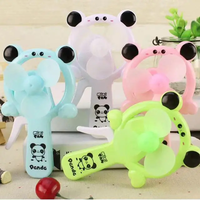 Alt view image 3 of 3 - Skystal, Mini Portable Pure Manual Panda Pattern Handheld Fan, Plastic Personal Student Fan, Kids Children Hand Press Manual Cooling Fan for Travel Office Room Household Indoor and Outdoor (Pink)