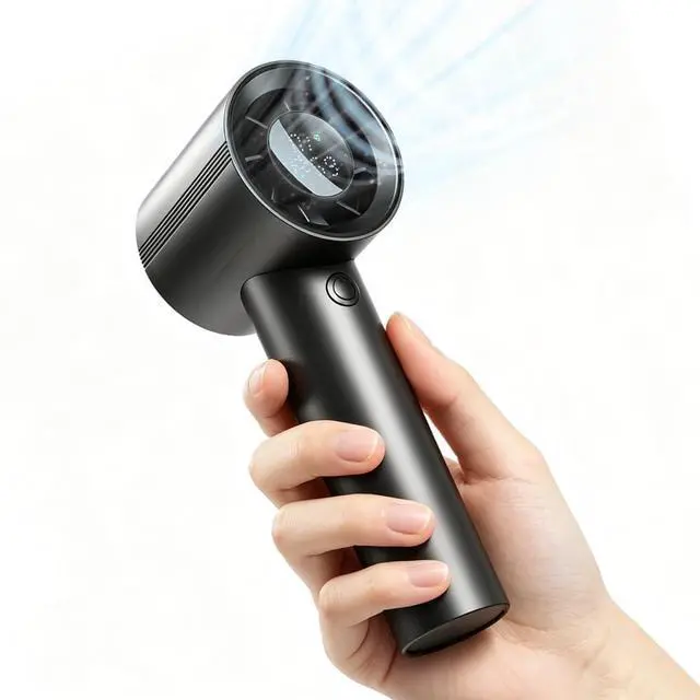 Main image of Dexmary Mini Handheld Portable Fan, 199 Speeds Strong Airflow, 4000mAh Rechargeable Mini Fan with LED Digital Display, Pocket Personal Fan, USB C Small Fan for Travel Camping Outdoor Makeup
