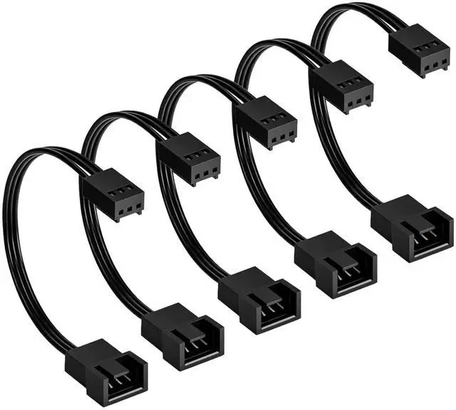 Main image of 5PCS 4pin PWM to 3pin Fan Adapter Cable Computer PC Fan Connector Converter | Computer PC Fan Power Extension Cable Converter Fans Temperature Control Cables for Desktop PC 4-Pin/3-Pin Cooling Fan