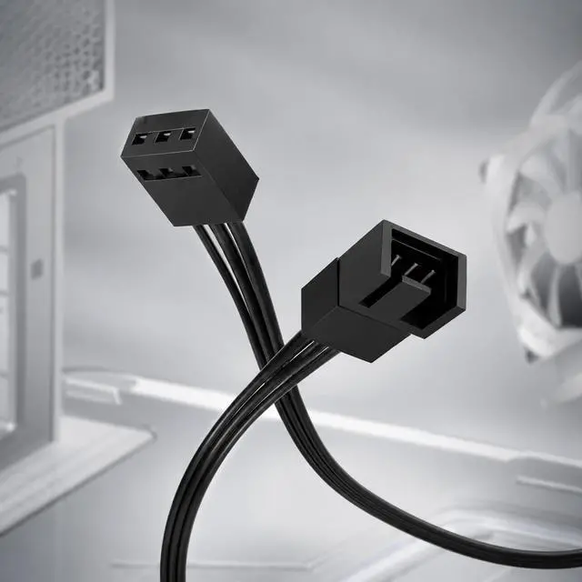 Alt view image 7 of 7 - 5PCS 4pin PWM to 3pin Fan Adapter Cable Computer PC Fan Connector Converter | Computer PC Fan Power Extension Cable Converter Fans Temperature Control Cables for Desktop PC 4-Pin/3-Pin Cooling Fan