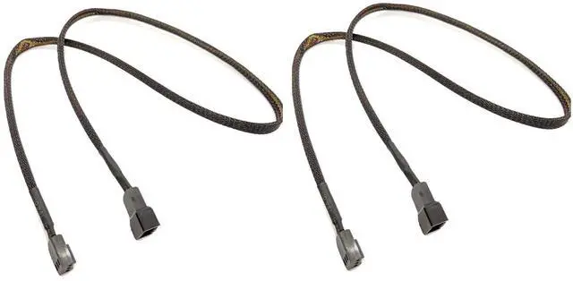 Main image of 24 Inch 3-Pin Black Sleeved Computer Case Fan Male to Female Extension Cable (2-Pack)
