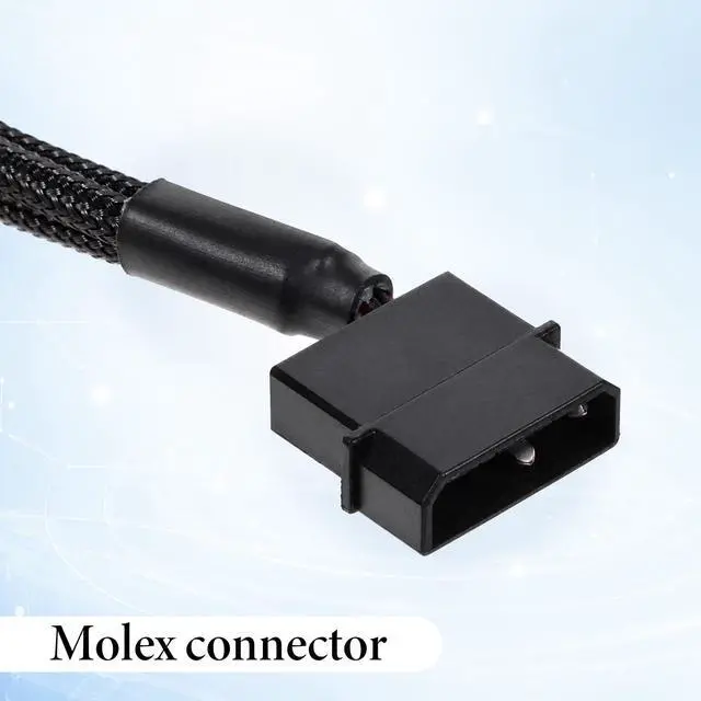Alt view image 4 of 7 - Zyghjort 4 Pin Fan Adapter, 12V 4 Pin 3 Pins PC Case Cooling Fan Splitter Power Cable 10.6 Inch Power Fans Extension Cable Hub Splitter Adapter Sleeved Case for Desktop Computer Cooler Fans Connector
