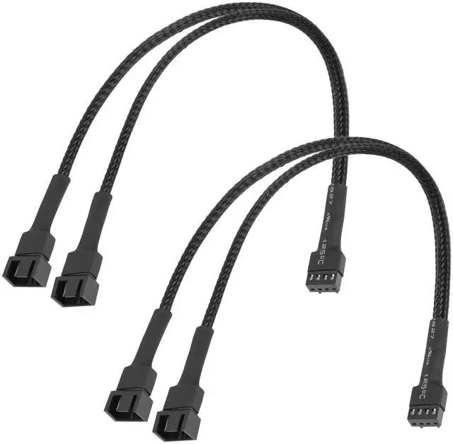 Main image of upHere 2 Way 4 Pin PWM Fan Splitter Cable, ATX Case 4-Pin/3-Pin Cooling Fan Cable (2 Pack)