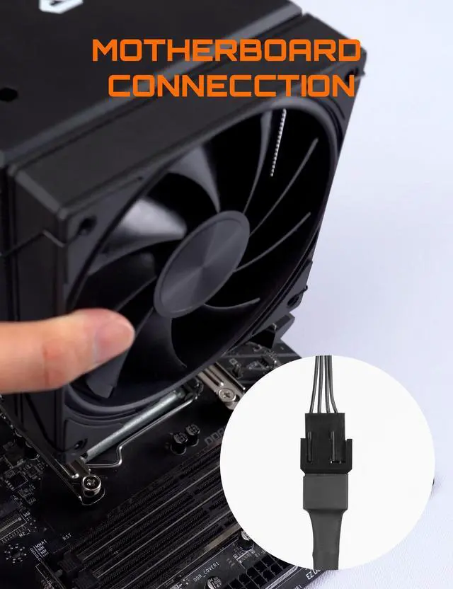 Alt view image 6 of 7 - upHere 2 Way 4 Pin PWM Fan Splitter Cable, ATX Case 4-Pin/3-Pin Cooling Fan Cable (2 Pack)