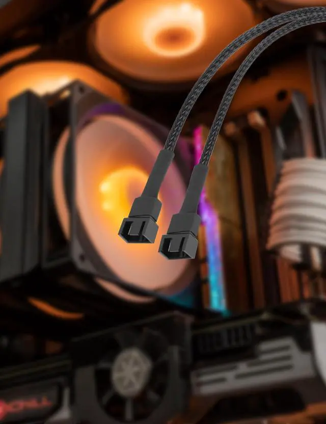 Alt view image 7 of 7 - upHere 2 Way 4 Pin PWM Fan Splitter Cable, ATX Case 4-Pin/3-Pin Cooling Fan Cable (2 Pack)