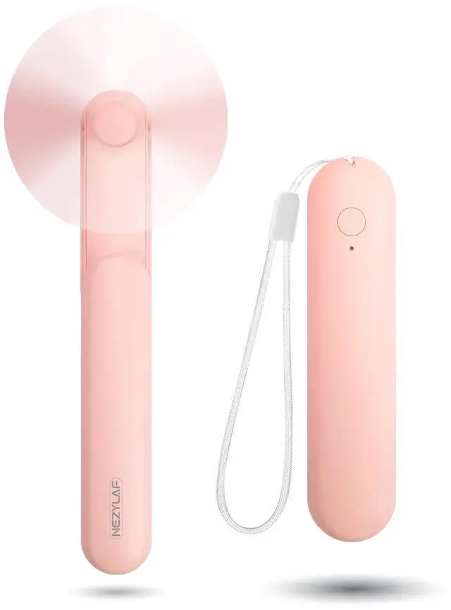 Main image of Nezylaf Portable Mini Handheld Fan, Small Rechargeable Personal Fan with Pocket Power Bank Design for Travel/Women Gifts/Disney World Accessories/Theme Park Essentials