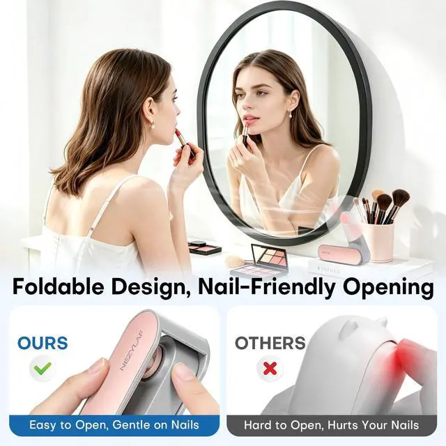 Alt view image 5 of 7 - Nezylaf Portable mini handheld Fan, small Rechargeable Personal Fan for 9-15 Hours Runtime, Pocket Design for Travel/Women Essentials/vacation/beach/vacation/airplane/disney