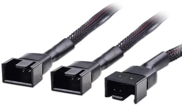 Alt view image 5 of 5 - Cable Matters 2-Pack Case Fan Splitter Cable with SATA Power, 16 inches | 3 Computer Case Fan Splitter Cable