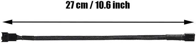 Alt view image 4 of 5 - Gebildet 10pcs 4 Pin PWM Fan Extension Power Cable Connector Case Male to Female for Computer Compatible with 4 Pin and 3 Pin PWM Fan