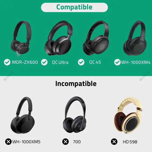 Alt view image 5 of 7 - Geekria Headphones Pouch, Compatible with Sony WH-1000XM6, WH-1000XM4, Bose QC Ultra II, QC 45 and More, Universal Headset Pouch/Portable Travel Bag (Black PU)