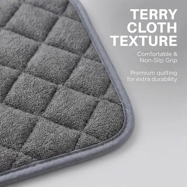 Alt view image 3 of 7 - MAQIHAN Pot Holders for Kitchen - 4 PCS Cotton Hot Pads for Kitchen Gray | Cotton Potholders Set, Heat Resistant Terry Cloth 7 Inch, Oven Pads, Cooking, Baking Pans, Dining Table & Countertops